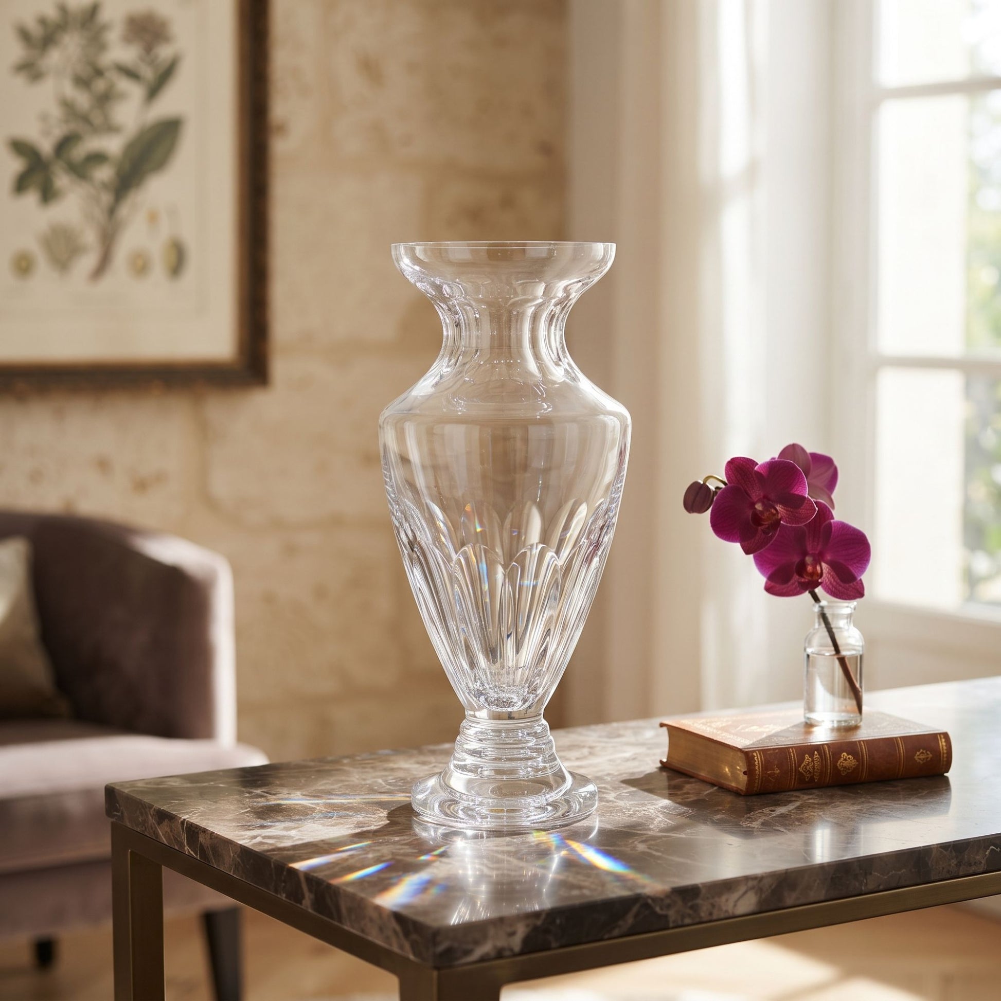 Vaso Fiori In Cristallo Tulipano Colle Vilca