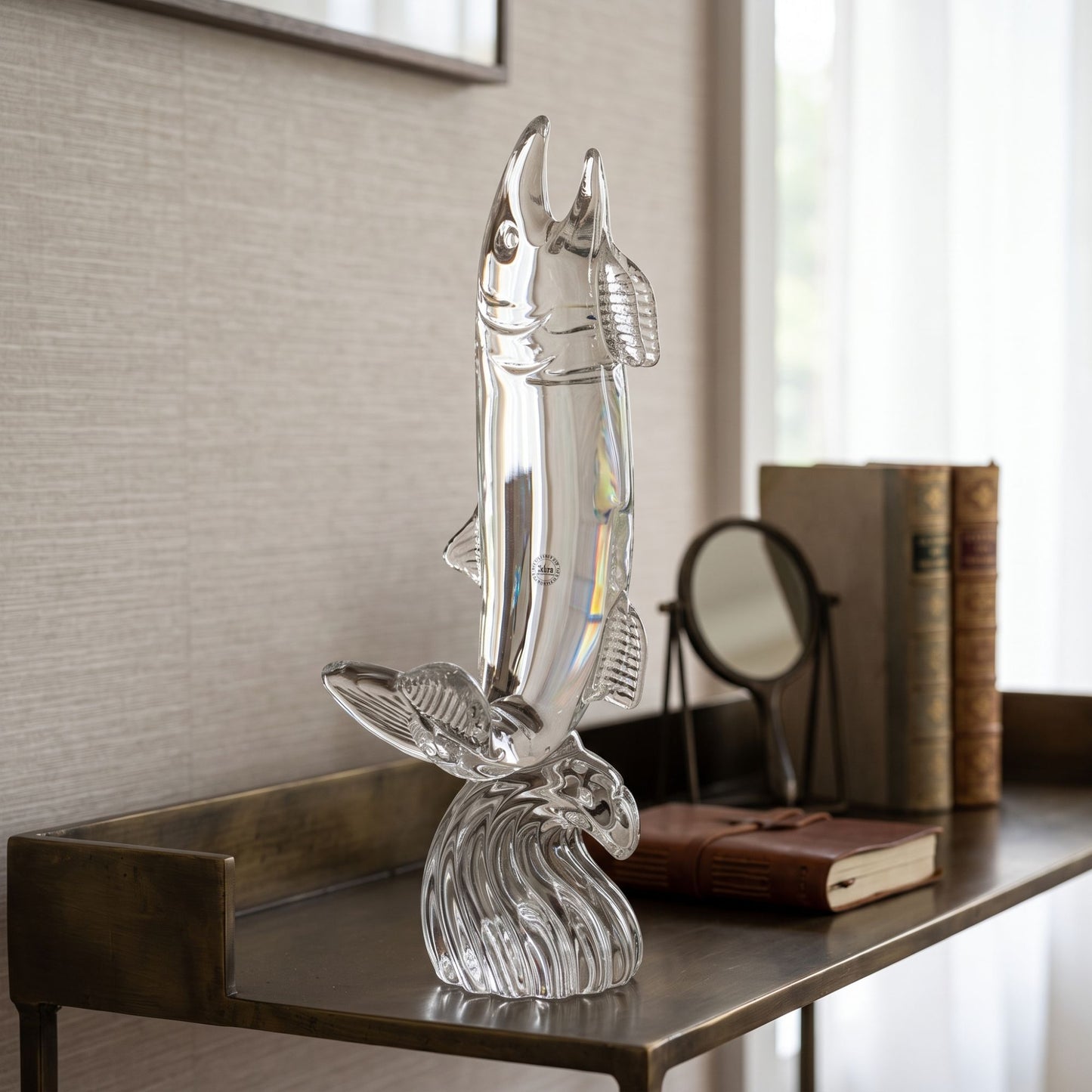 Statua in cristallo Pesce 38 cm Colle Vilca