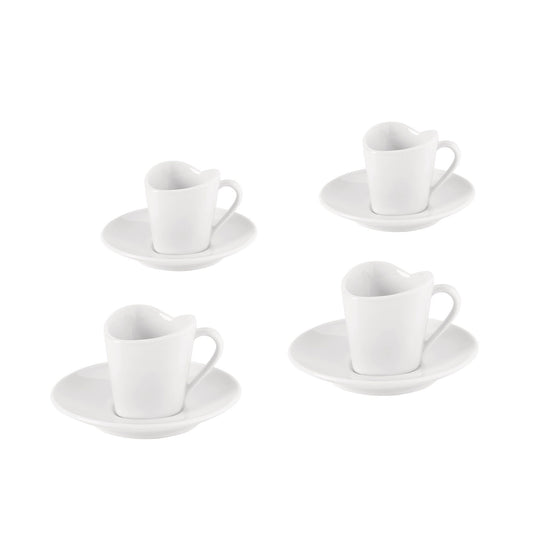 Set di quattro tazze da caffè con sottotazza Alessi