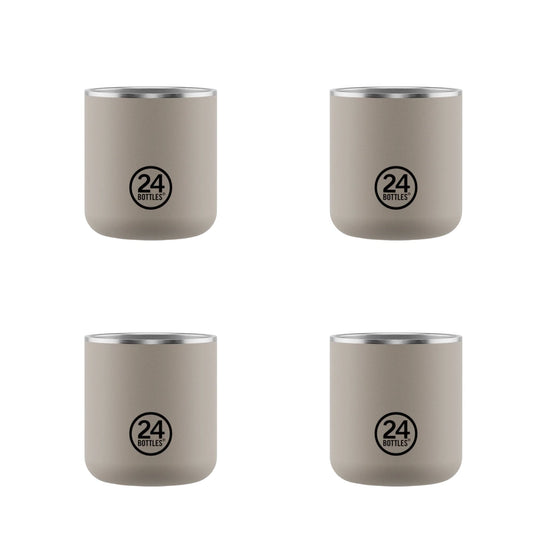 Casa Set 4 Cups Linen 24bottles