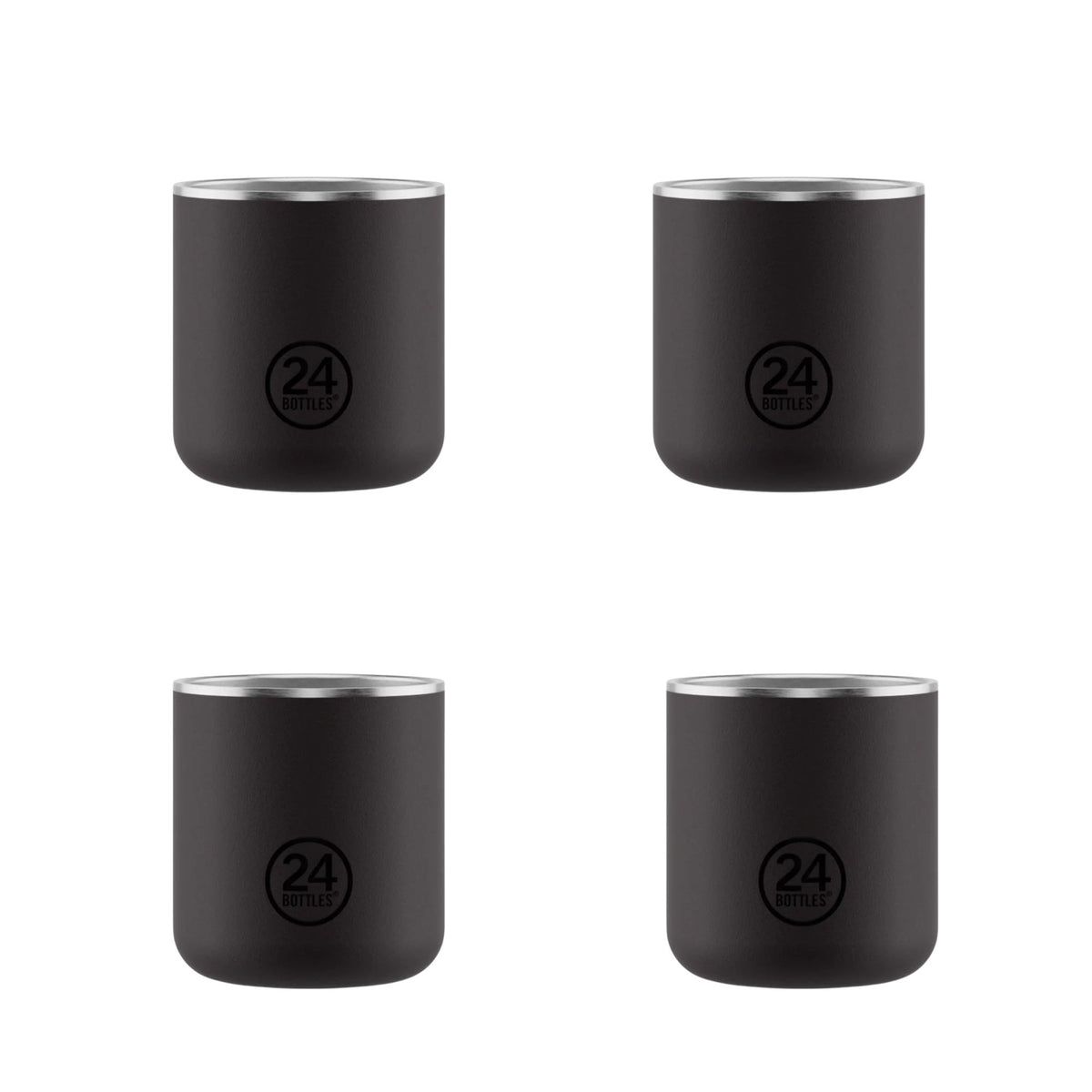 Casa Set 4 Cups Tuxedo Black 24bottles