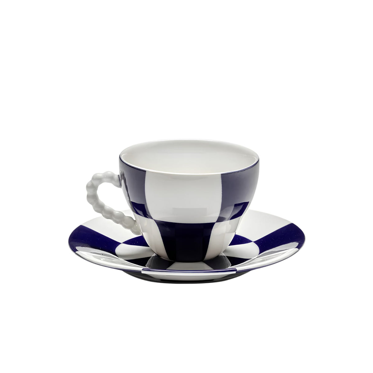 Set 2 Tazze con piattino Blu Bianco Fête Des Bêtes Serax