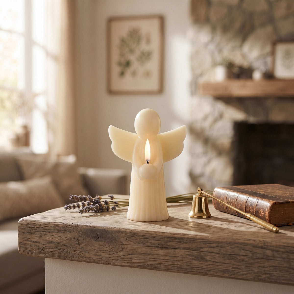 LED candle Angel 11x15,5 cm Uyuni Lighting