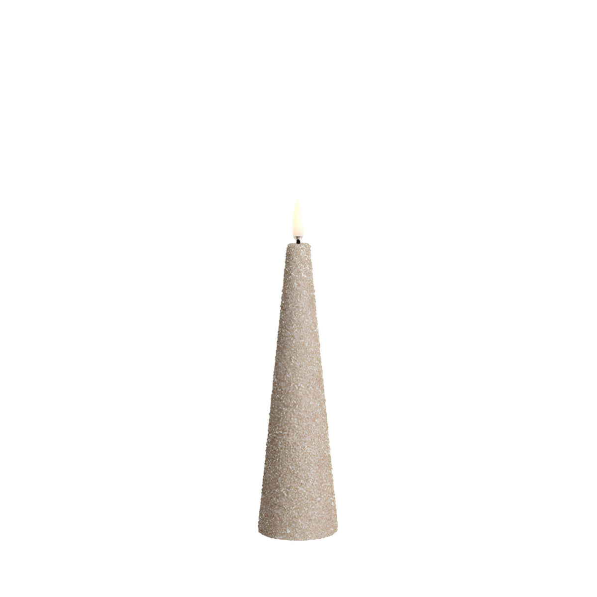 LED Cone Candles Champagne Glitter Uyuni Lighting