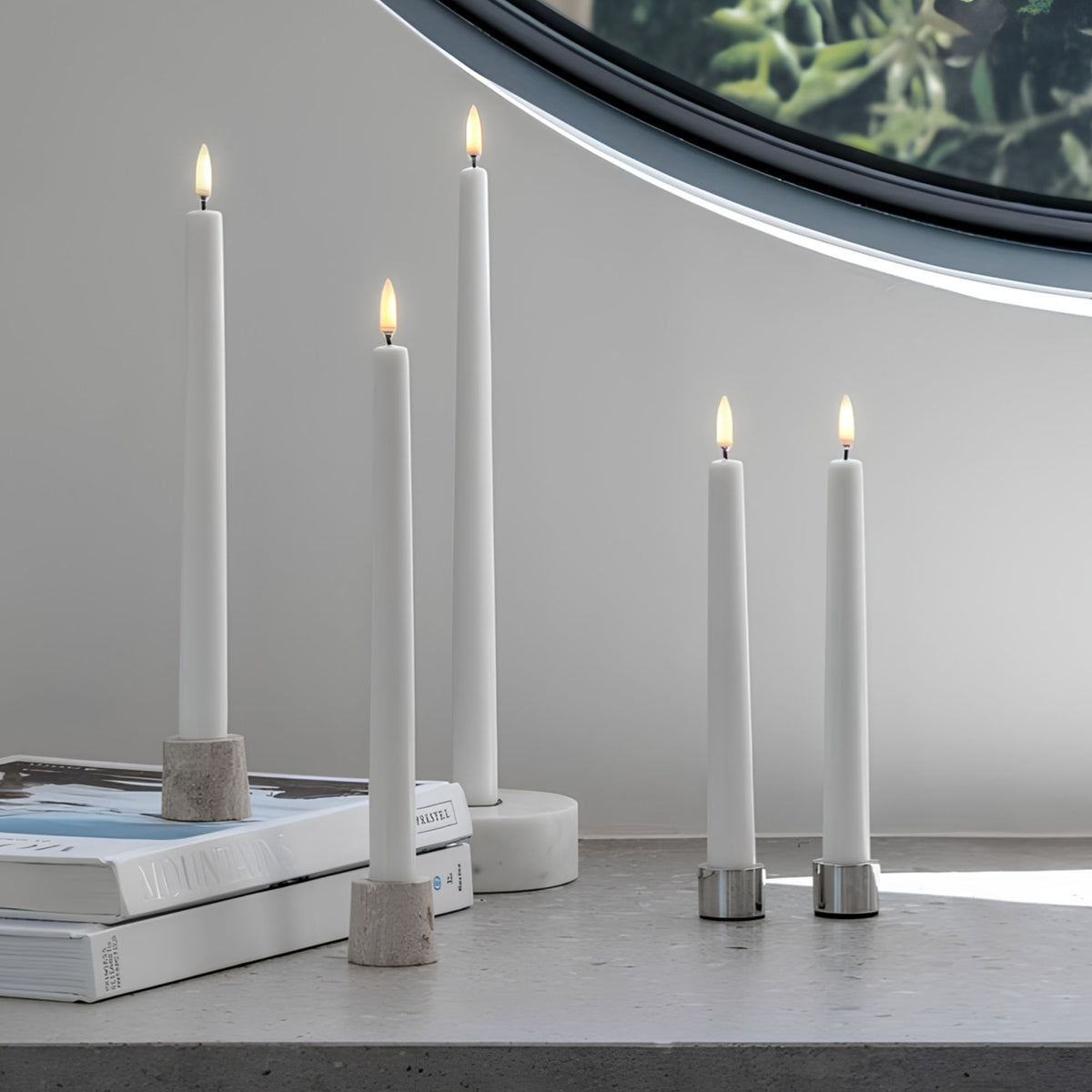 LED Set 2 Taper Candle Soft-fit Uyuni Lighting