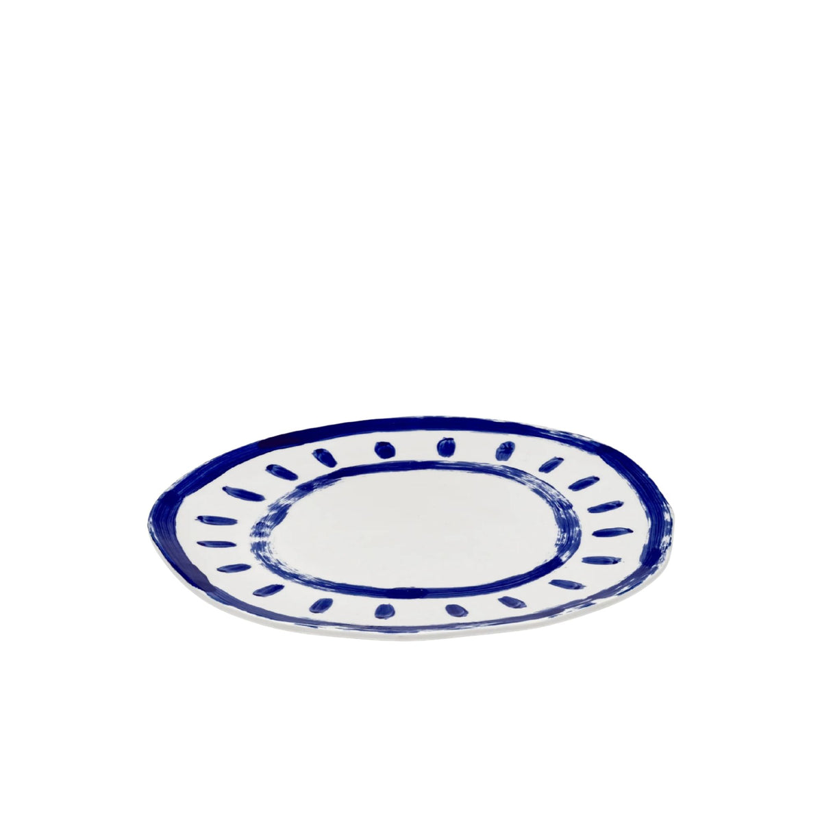 Serving Plate 01 White Blue Line-up Serax