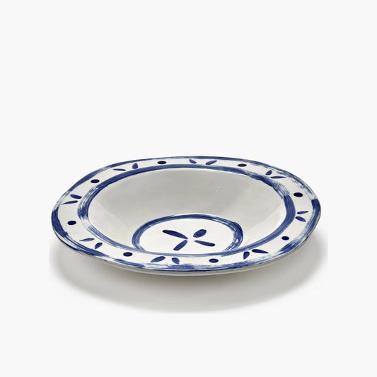 Serving Bowl 02 White Blue Line-up Serax