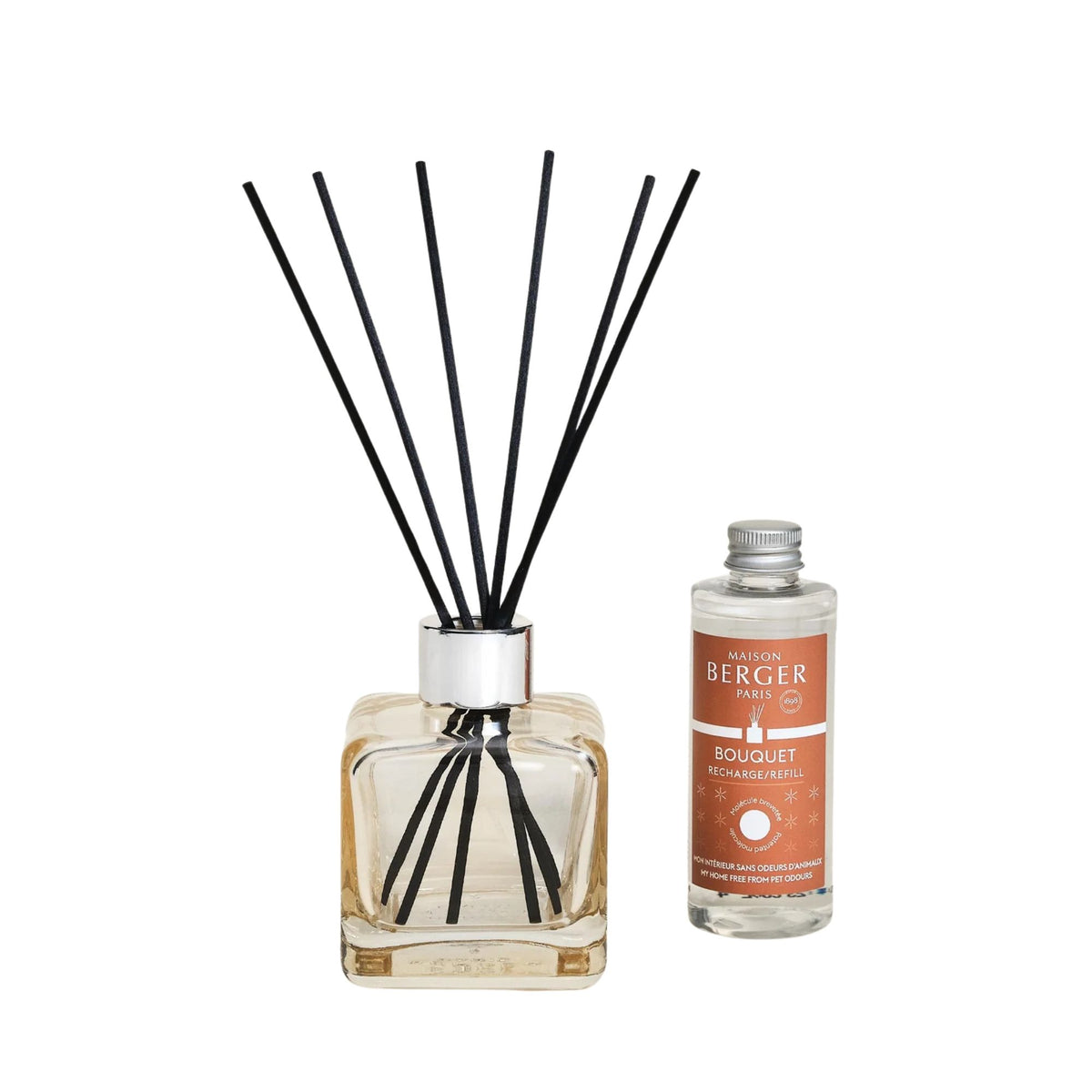 Bouquet Cube Anti-odori con bastoncini 100ml - ANIMALI Maison Berger