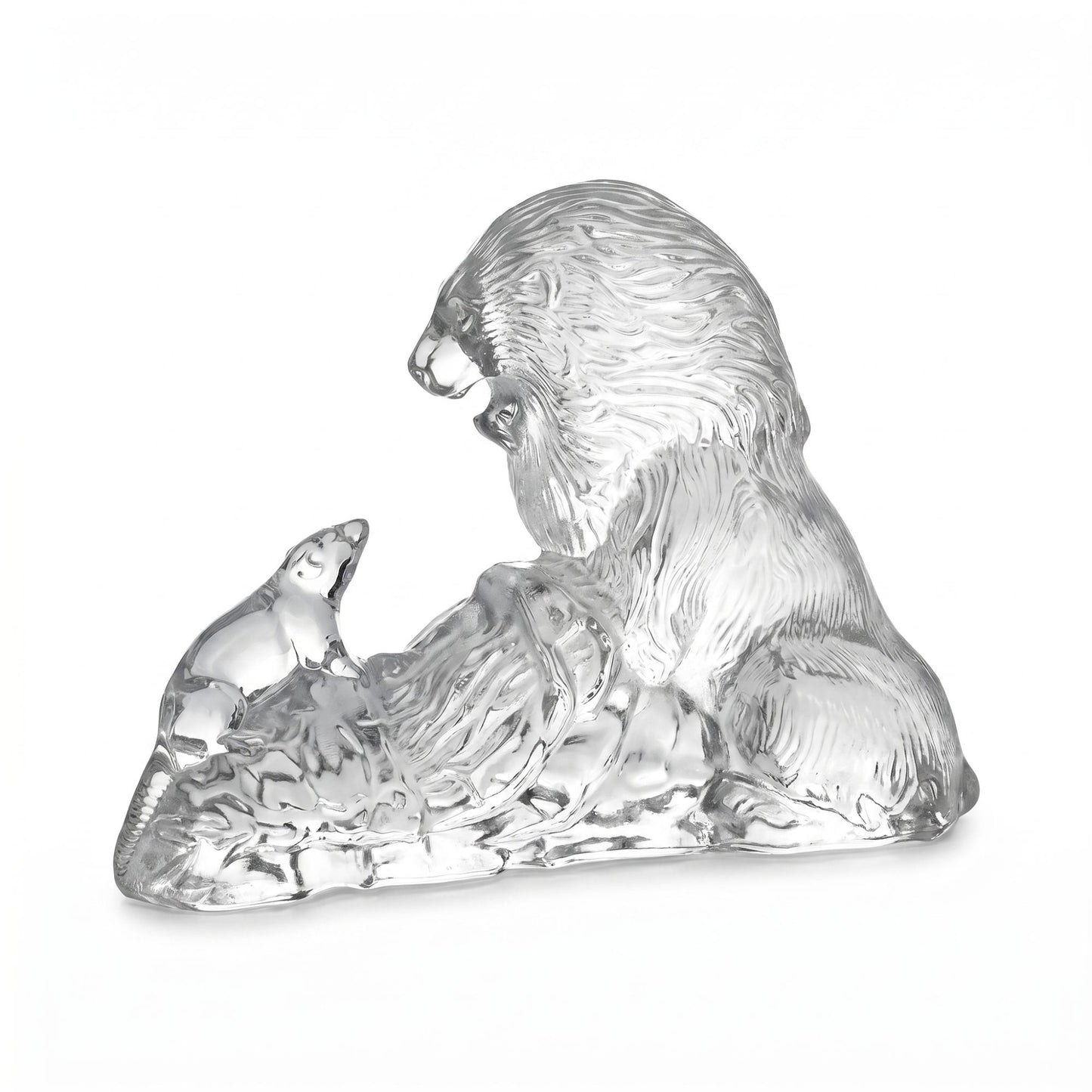 Statua Leone Cristallo Cristal Sevres