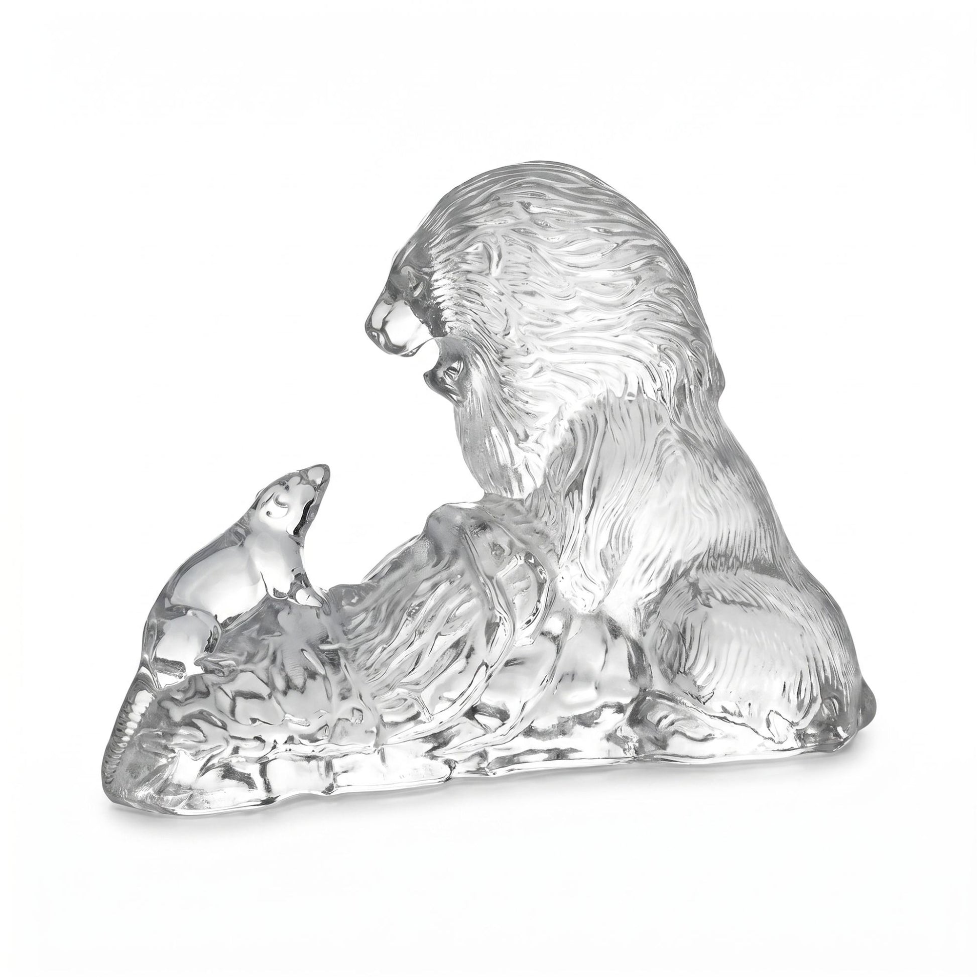 Statua Leone Cristallo Cristal Sevres
