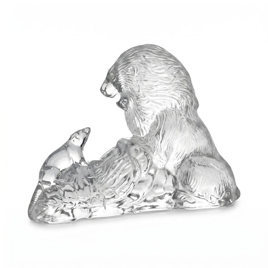 Statua Leone Cristallo Cristal Sevres