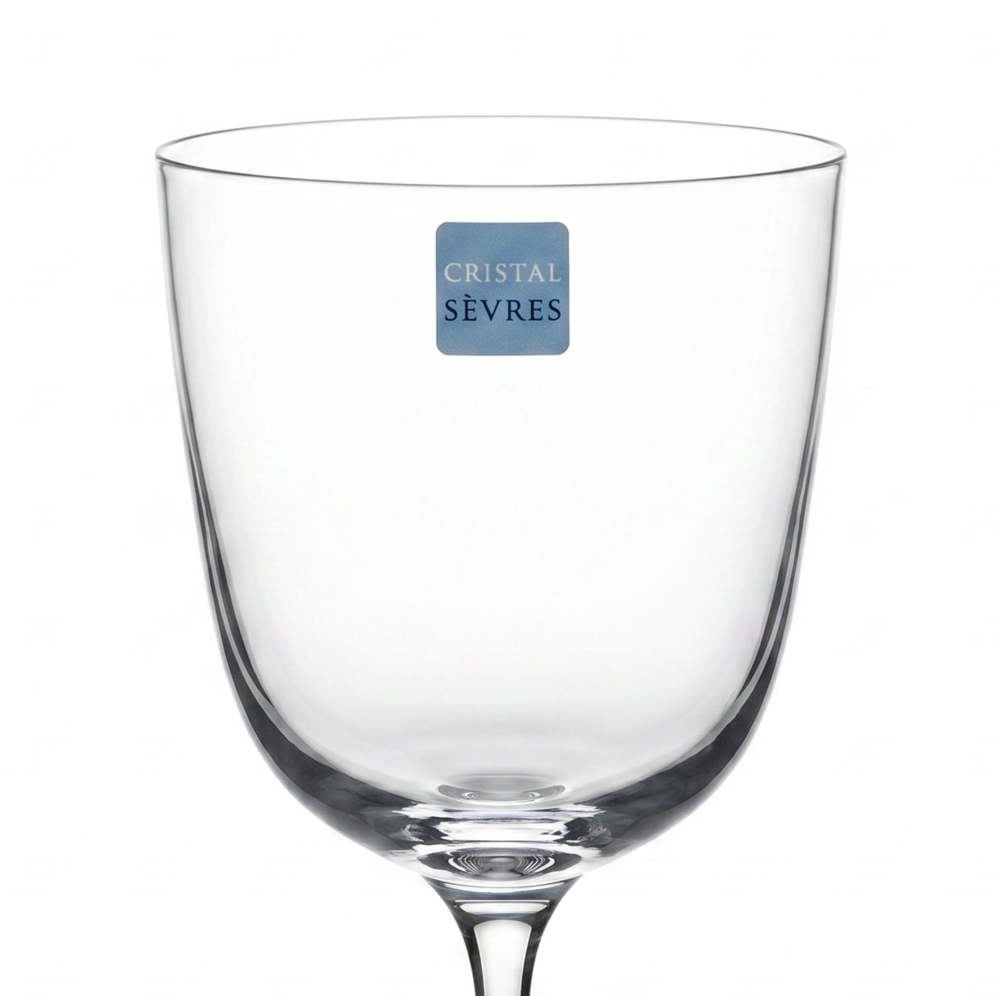 Sei Calici Acqua Jambe Courte Cristal Sevres