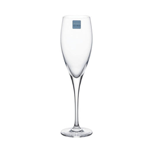Sei Calici Flute Pensee Cristal Sevres