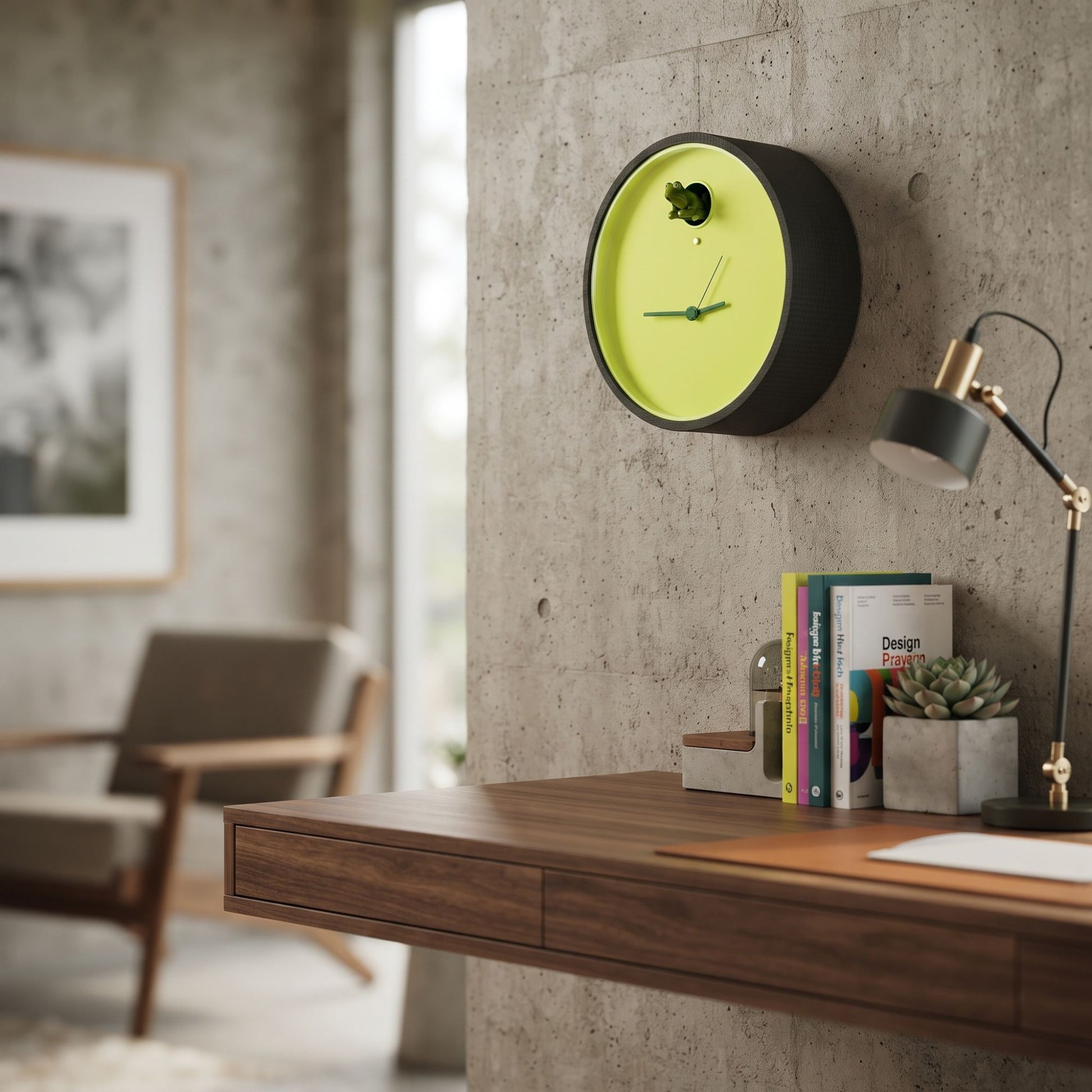 Orologio Cucu Wenge Quadrante Giallo Diamantini E Domeniconi