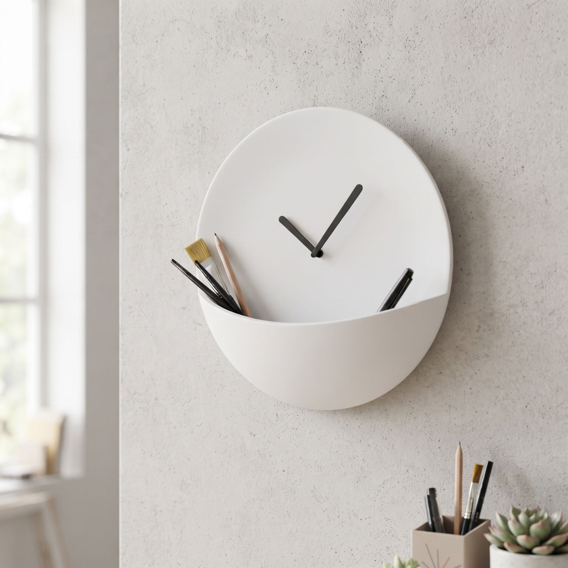 Kangourooo Orologio A Parete Bianco Con Tasca Diamantini E Domeniconi