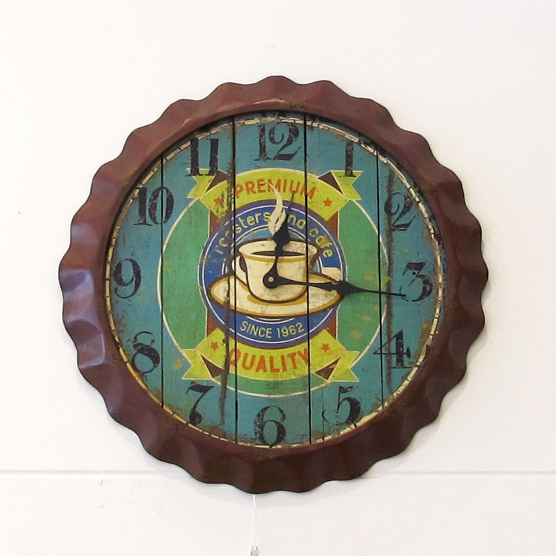 orologio da muro vintage coffee marrone