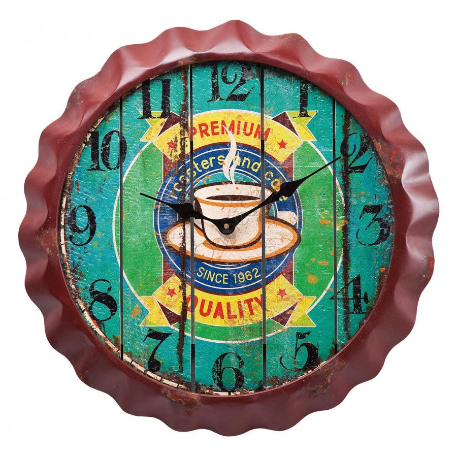 orologio da muro vintage coffee marrone