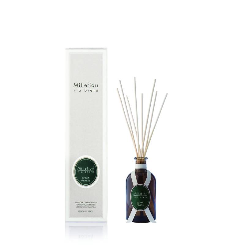 diffusore a bastoncini green reverie via brera 100ml