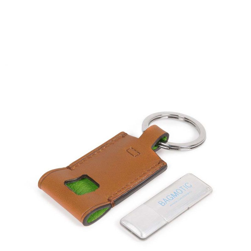 portachiavi in pelle con chiavetta usb 16gb