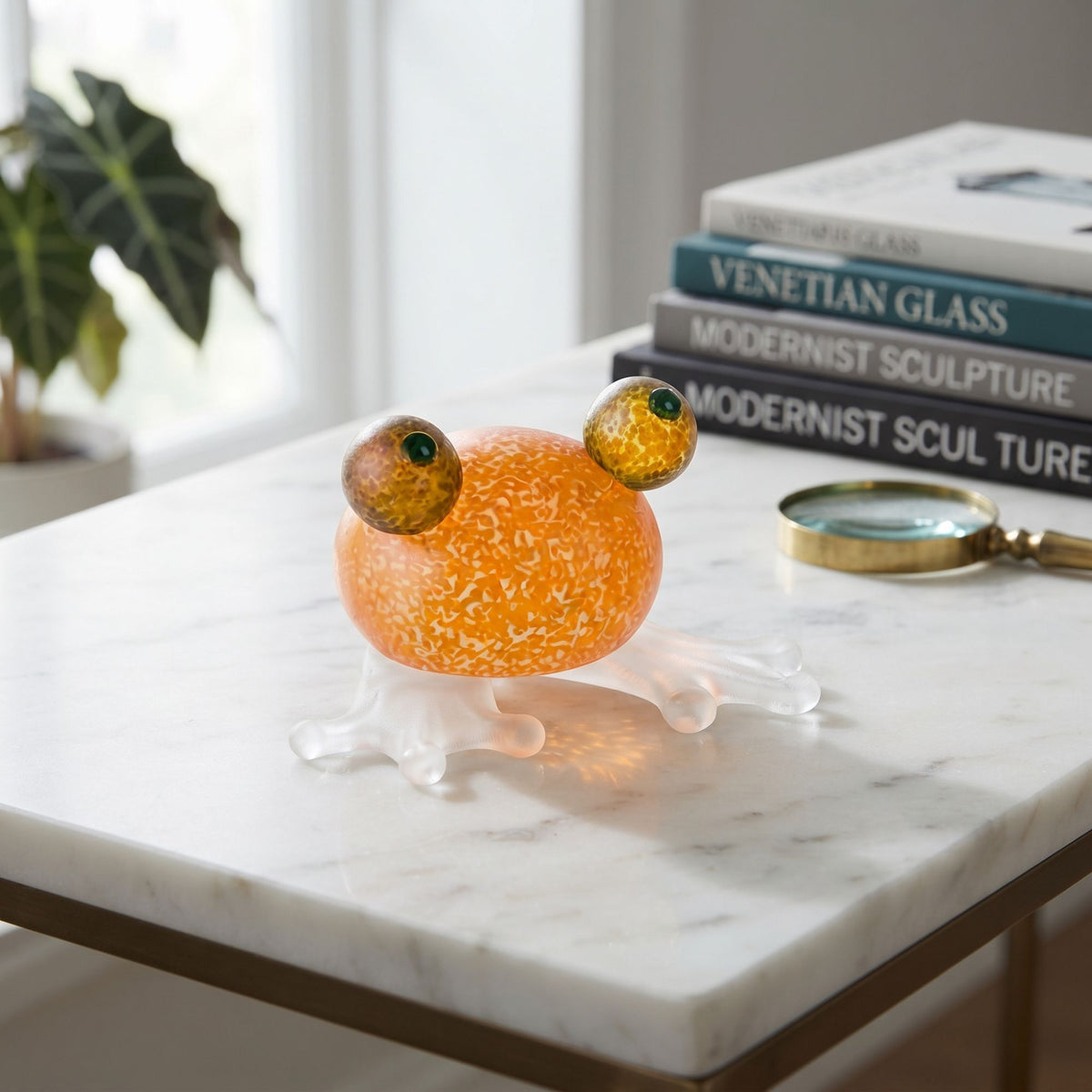 Frosch - Fermacarte Rana Arancio Cm. 9 Borowsky