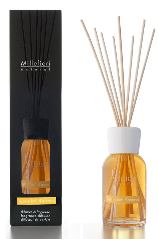 diffusore a bastoncini legni e fiori d'arancio natural 100ml