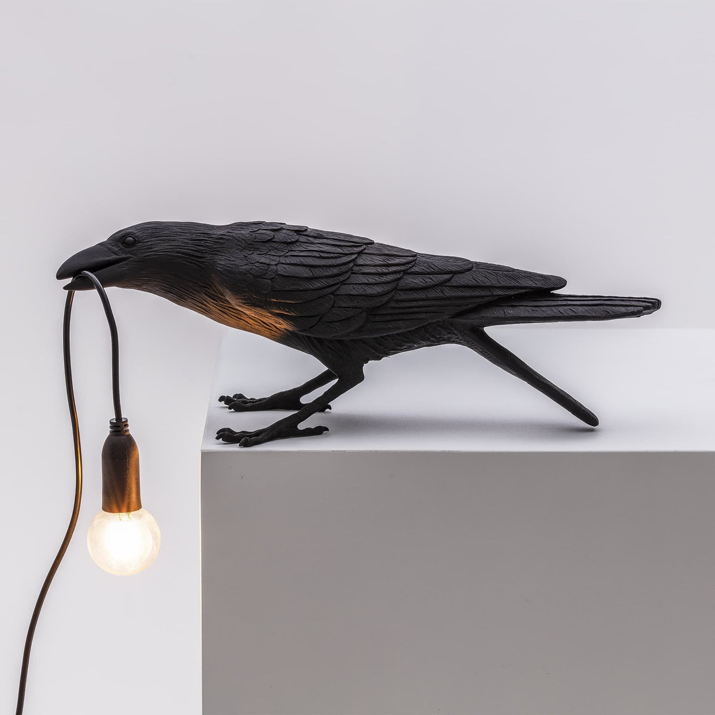 Lampada nera uccello bird lamp