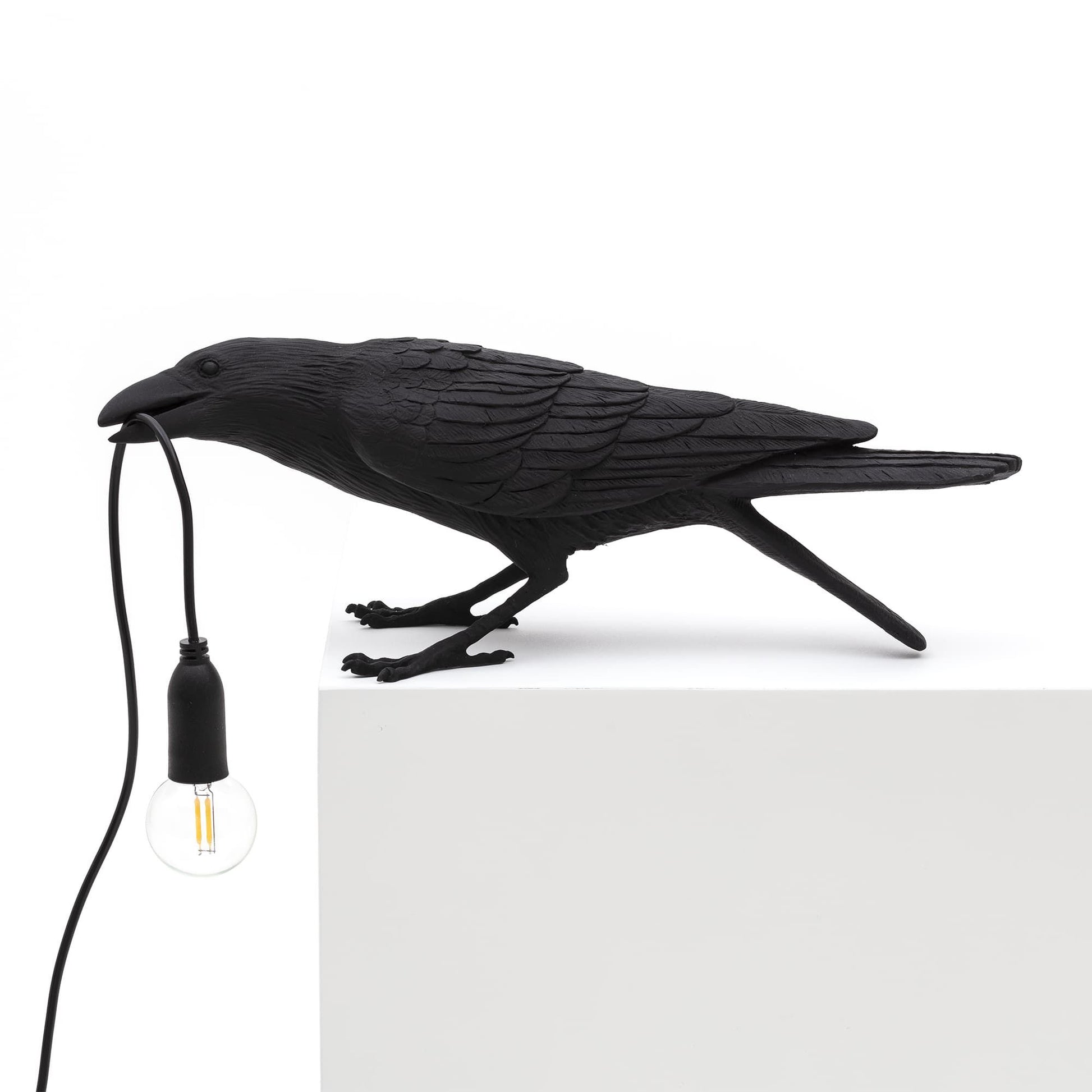 Lampada nera uccello bird lamp