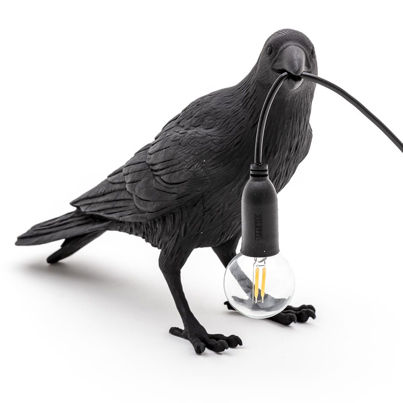 Lampada nera uccello bird lamp