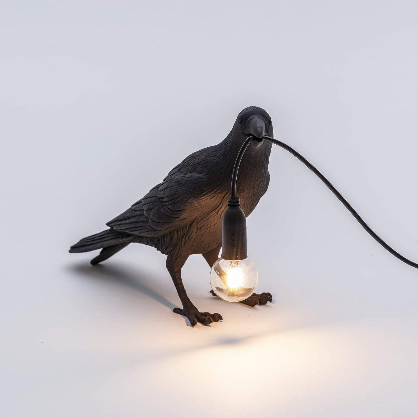 Lampada nera uccello bird lamp