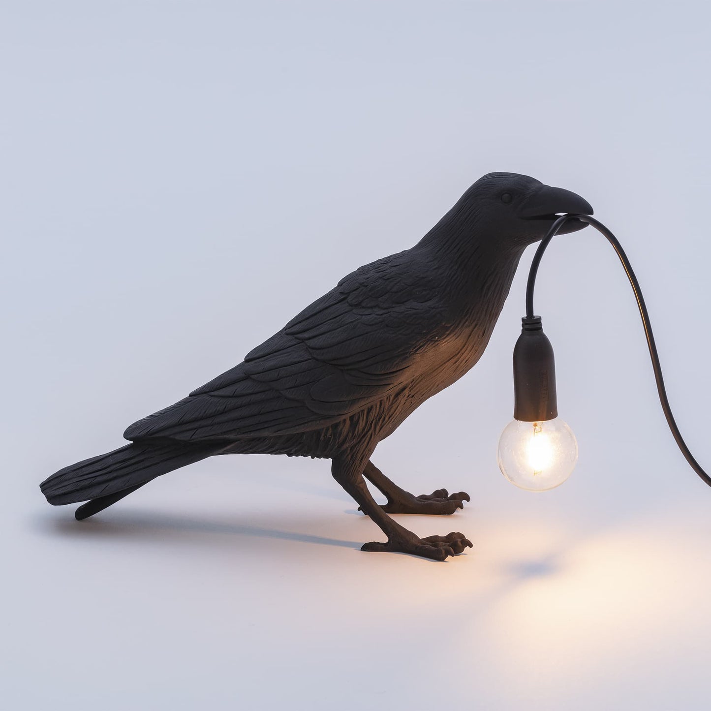 Lampada nera uccello bird lamp