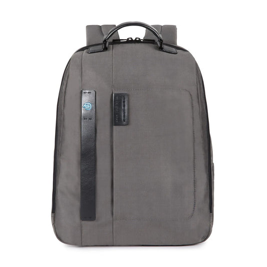 Zaino Grande Un Comparto In Tessuto E Pelle Piquadro