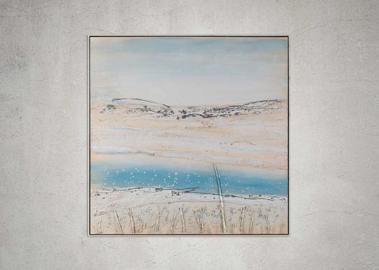 Quadro Beach con cornice 100cm