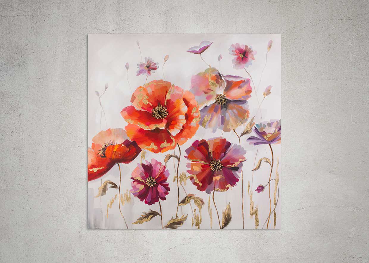 Quadro Dark flowers  100cm