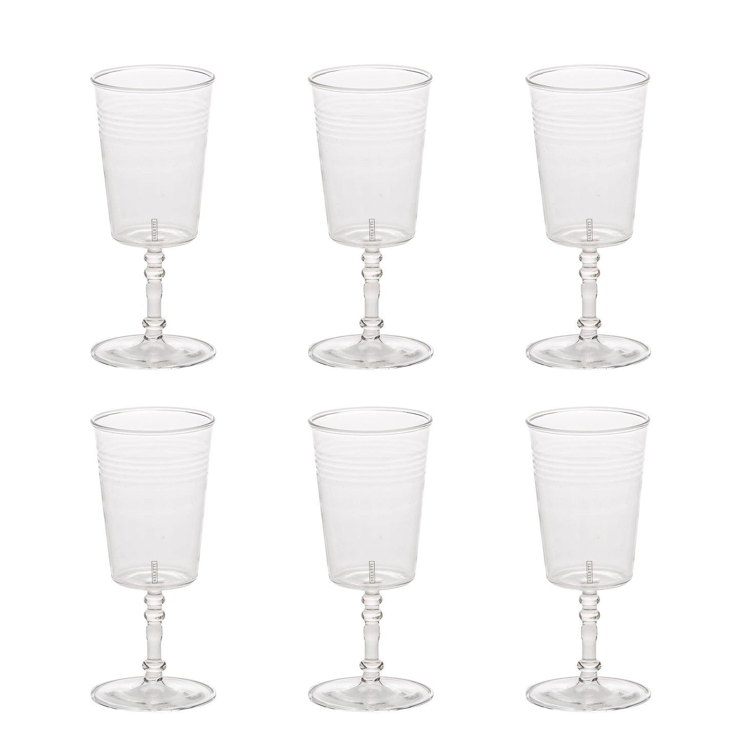Set Di 6 Bicchieri Da Vino Estetico Quotidiano Seletti