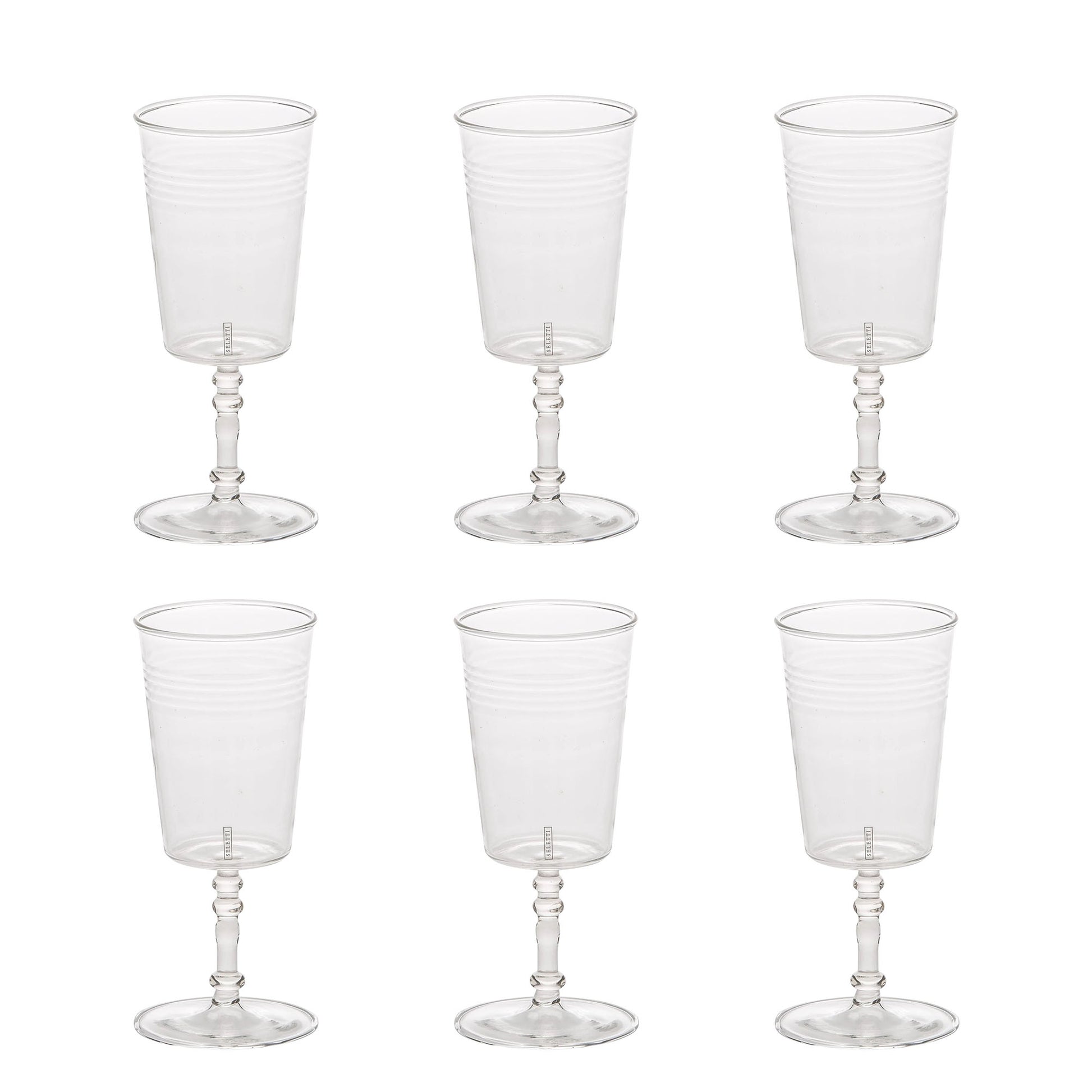 Set Di 6 Bicchieri Da Vino Estetico Quotidiano Seletti