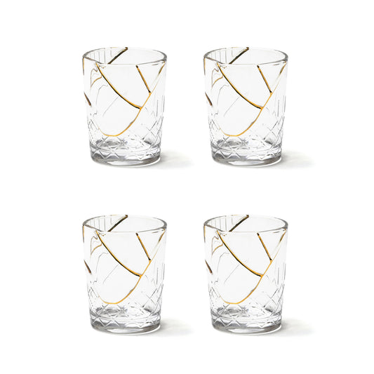 Set 4 Bicchieri Vetro Kintsugi N. 01 Seletti