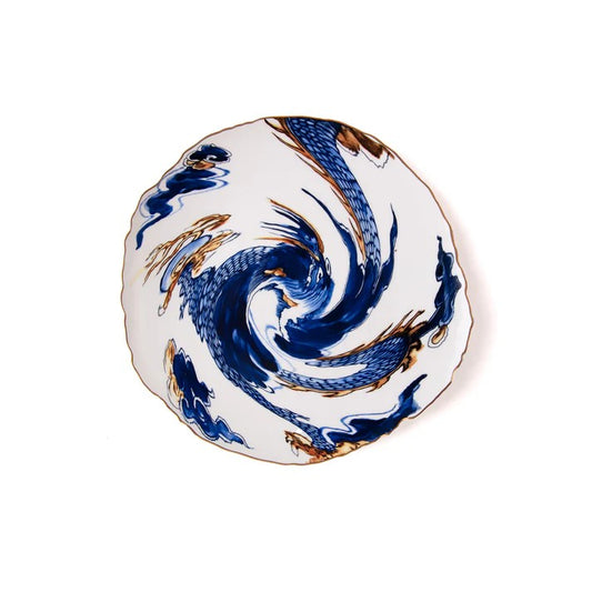 Piatto Piano In Porcellana Classic On Acid - Imari Dragon Seletti
