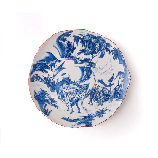 Piatto Piano Classic On Acid - Blu Chinoiserie Seletti