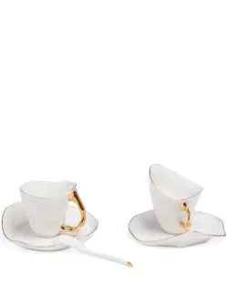 Set Caffe Meltdown Con 2 Tazzine+2 Piattini+2 Cucchiaini