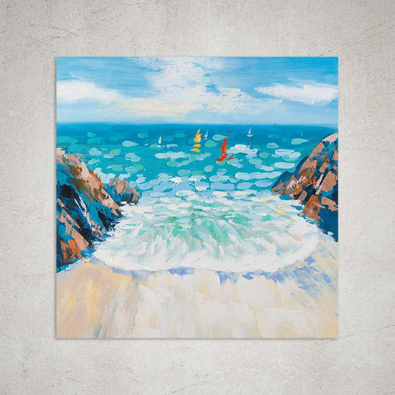 Quadro ingresso sull'oceano 80x80cm