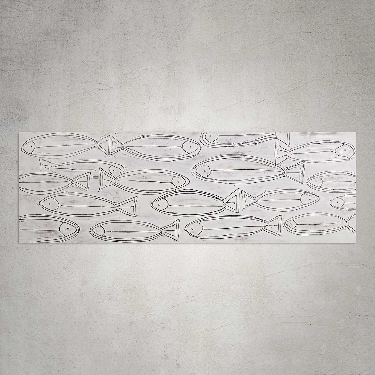 Quadro Ivory fishes  150cm