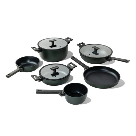 Titan Pro Green Set da Chef con batteria di pentole da 9 pezzi