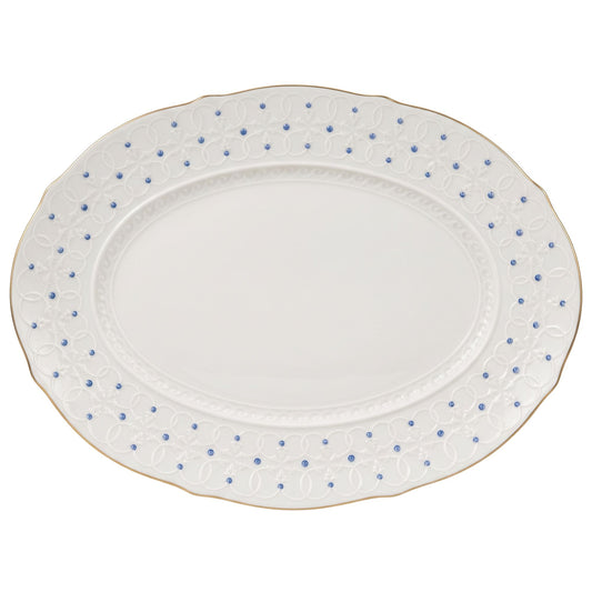 Vassoio Ovale Museo Le Perle Blu Ginori 1735