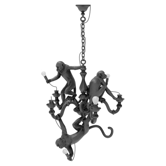 Lampadario candeliere nero Monkey Lamp