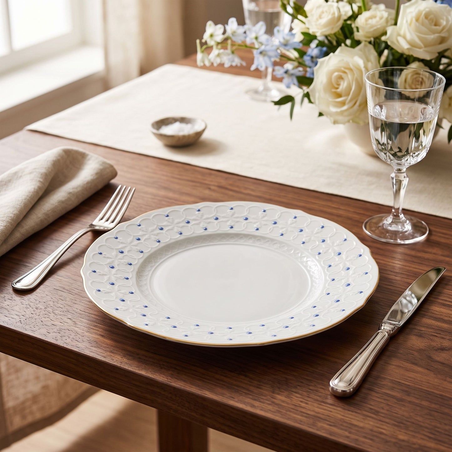 Set 6 Piatti Piani Museo Le Perle Blu Ginori 1735