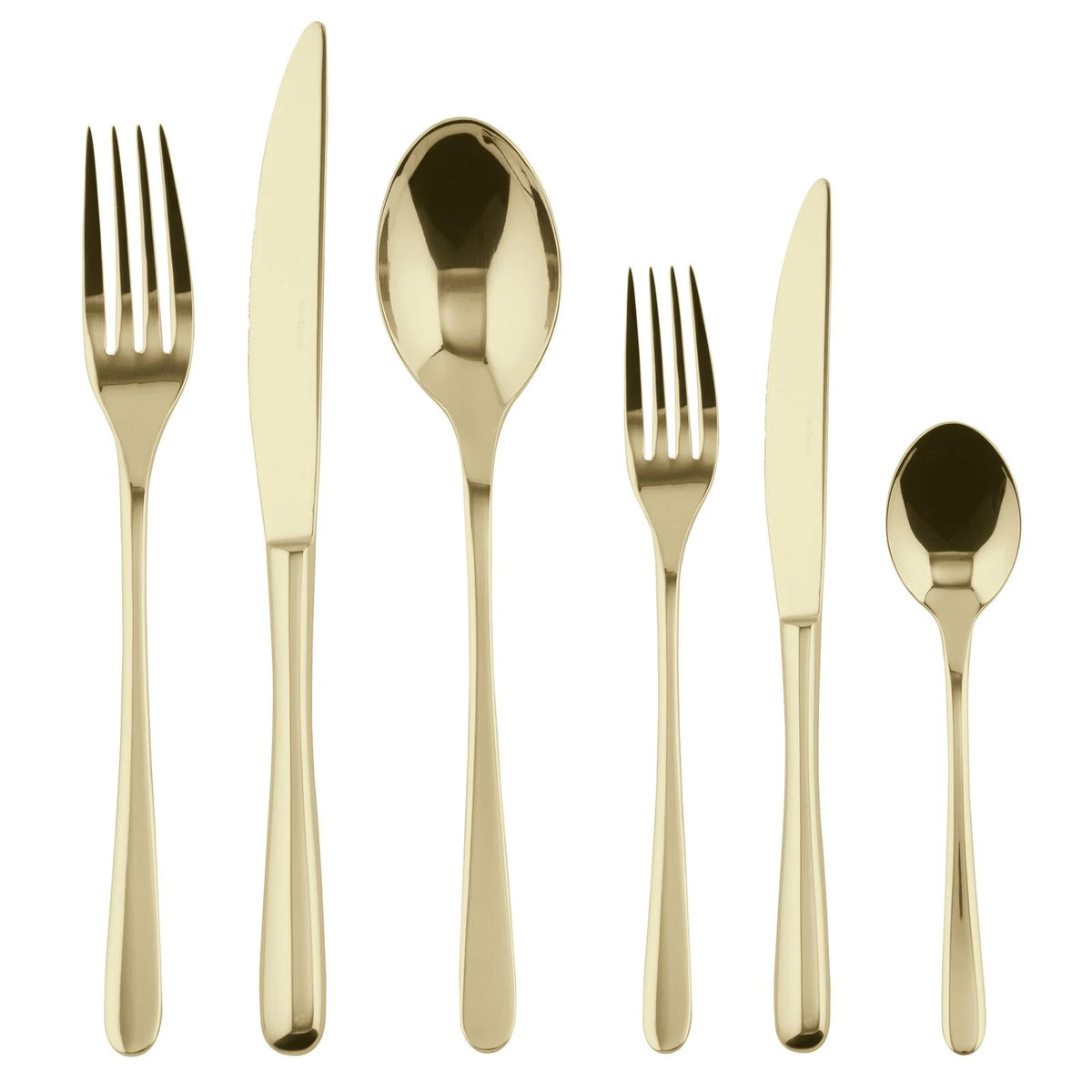 Servizio Tavola 36 Posate Taste PVD Champagne