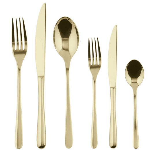 Servizio Tavola 36 Posate Taste PVD Champagne