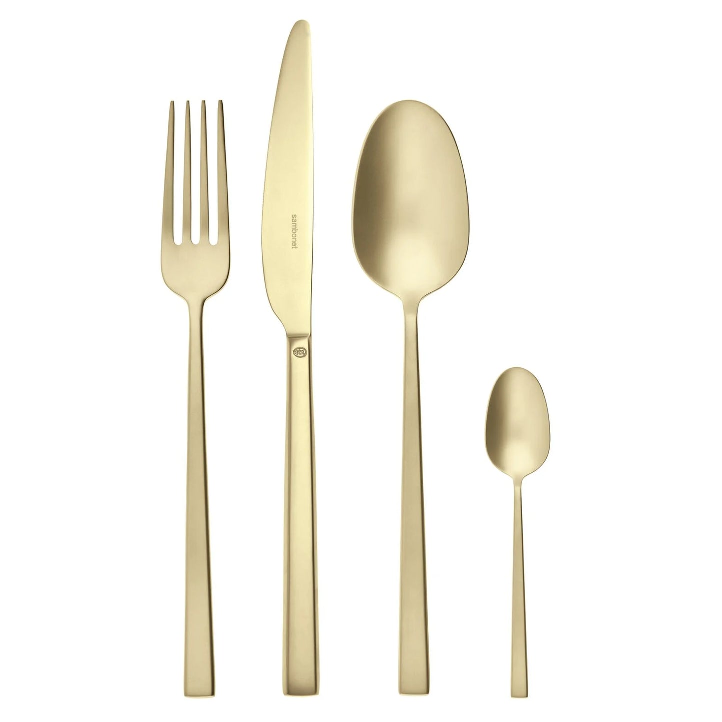 Rock Servizio tavola 24 posate Antique PVD Champagne