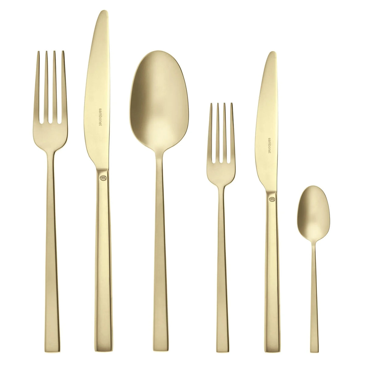 Rock Servizio tavola 36 posate Antique PVD Champagne
