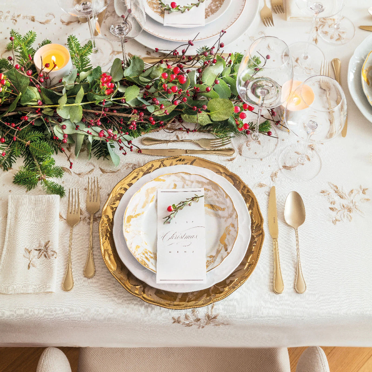 Servizio Tavola 24 Posate Royal Antique PVD Champagne